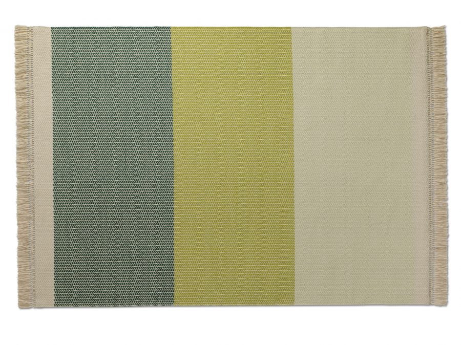 Handvävd matta Twine färg Petrol Green, designsamarbete med Alexander Lervik.